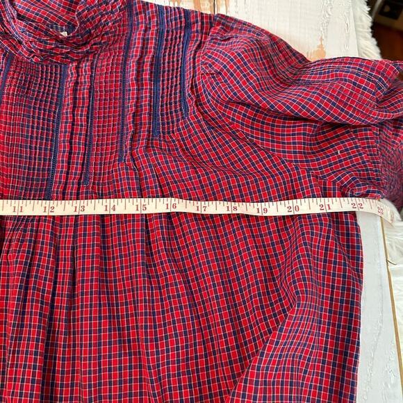 DÔEN Ranger Belted Organic Cotton Midi Dress Rossendale Valley Plaid Size Small - Picture 10 of 15